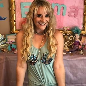 Mermaid shell tank top